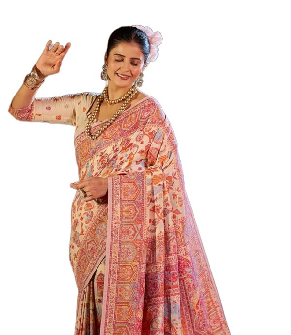 SWORNOF Women's kanjivaram banarasi silk saree for festival Wedding silk with rich pallu Design sarees for women with Unstitched blouse piece