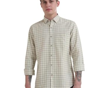 TURMS Anti Stain Men's Checks Shirt | Anti Odor Water Repellent | Cotton Full Sleeves | Available in Plus Sizes, Multiple Colors & Patterns
