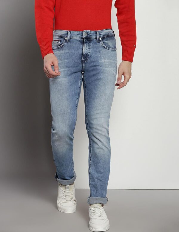 Tommy Hilfiger Men Mid Rise Regular Fit Jeans - Image 6