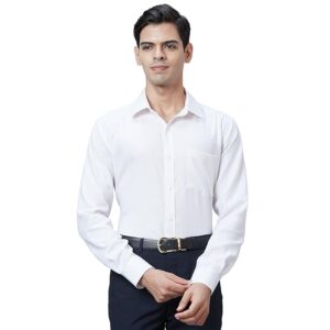 Park Avenue Men's Regular Fit Checkered Pattern Pure Cotton Ainsley Collar Full Sleeve Formal Shirt