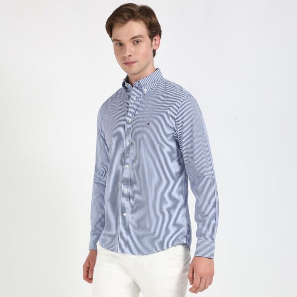 Tommy Hilfiger Men's Cotton Striped Regular Fit Shirt - Image 2