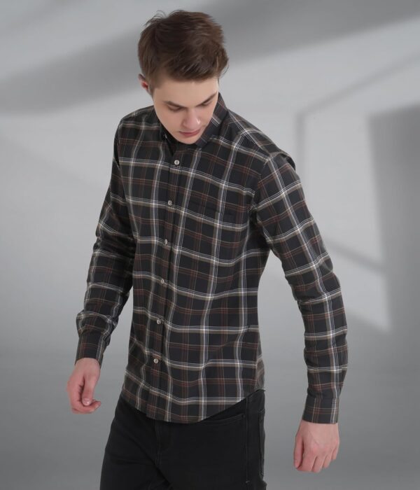 TURMS Anti Stain Men's Checks Shirt | Anti Odor Water Repellent | Cotton Full Sleeves | Available in Plus Sizes, Multiple Colors & Patterns - Image 6