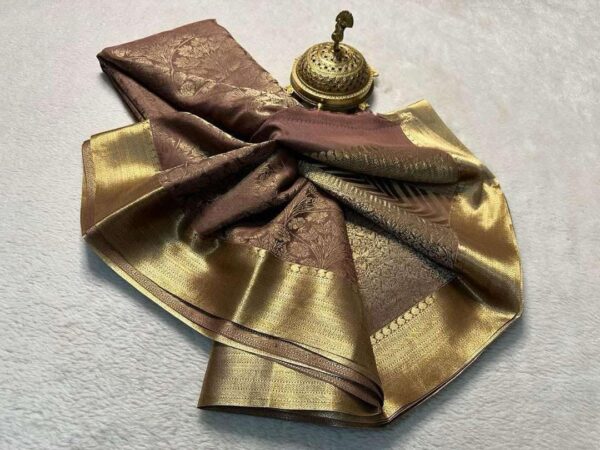 Shree Silk Mills Every Occasion Lightweight Brocade Mysore Silk Saree - Image 2