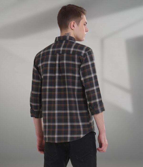 TURMS Anti Stain Men's Checks Shirt | Anti Odor Water Repellent | Cotton Full Sleeves | Available in Plus Sizes, Multiple Colors & Patterns - Image 5