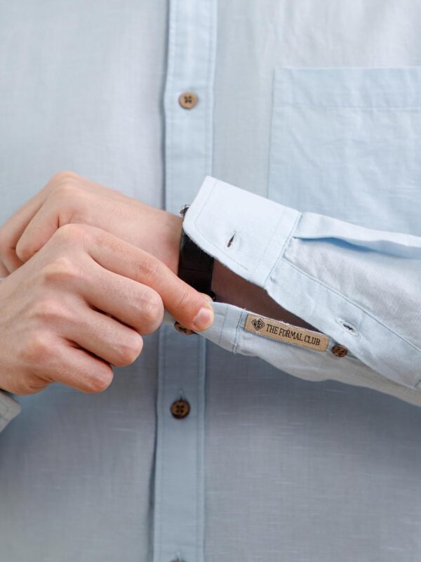 THE FORMAL CLUB Men's Breeze Full Sleeve Cotton Linen Shirt for Men in Smart Fit - Image 5