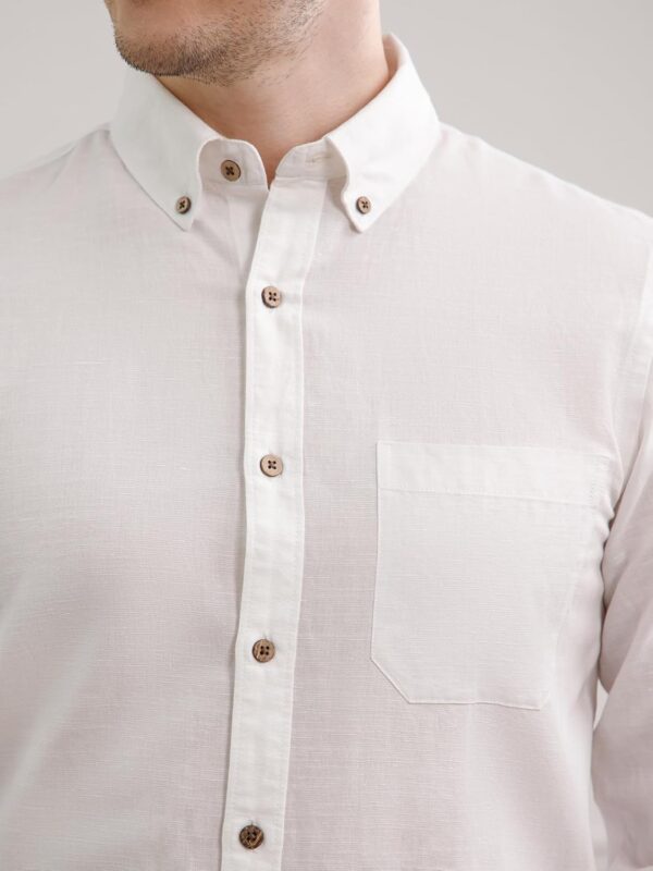 THE FORMAL CLUB Men's Breeze Full Sleeve Cotton Linen Shirt for Men in Smart Fit - Image 4