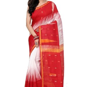 OISHANI SAREE GHOR Women's Traditional Bengal Ikkat Handloom Saree