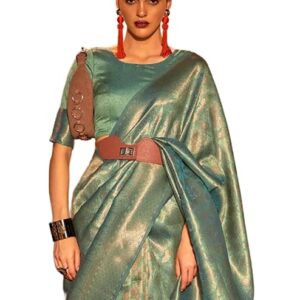 SWORNOF Women's kanjivaram banarasi silk saree for Patola festival Wedding silk with rich pallu Design sarees for women with blouse piece