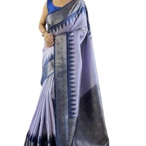 SGF11 Women's Kanjivaram Soft Silk Gadwal Pattu Sarees With Zari Checks Weaving