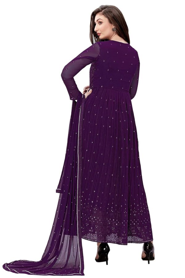 TRENDMALLS Women's Georgette Embroidery Salwar Suit Anarkali Kurta Set with Dupatta - Image 2