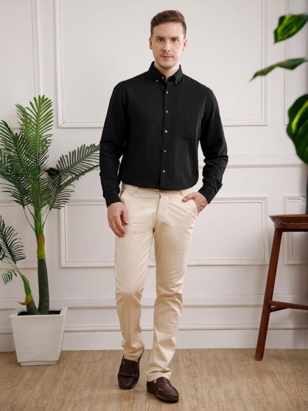 THE FORMAL CLUB Men's Breeze Full Sleeve Cotton Linen Shirt for Men in Smart Fit - Image 6