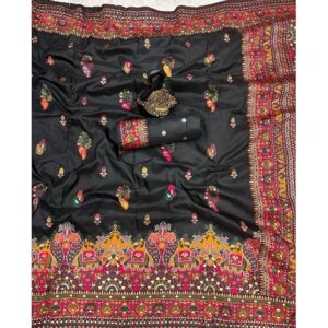 SWORNOF Women's kanjivaram banarasi silk saree for Patola festival Wedding silk with rich pallu Design sarees for women with blouse piece