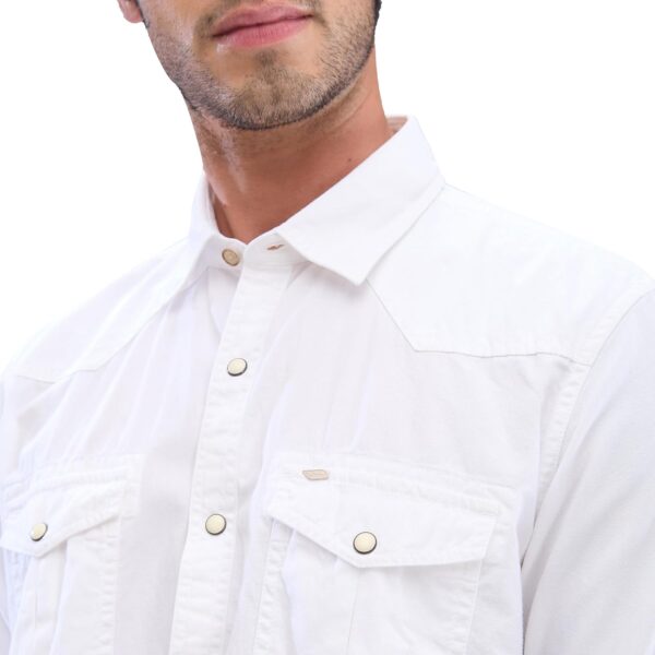 Spykar Men's Cotton Blend Full Sleeve Slim Fit Solid Shirt - Image 5