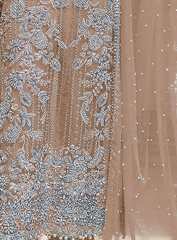RUDRAPRAYAG Organza Embroidered Semi Stitched Anarkali Suit For Women - Image 4