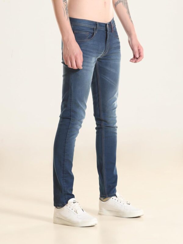 TURMS Men's Cool Tech Jeans All Degree Anti Odor UV Protectant Travel Edition Mid Rise Denim Pants | Stretchable Comfort Cotton Rich - Image 5