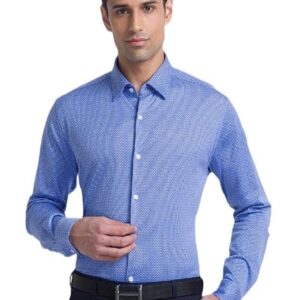 Raymond Men's Cotton Slim Fit Structure Formal Shirts
