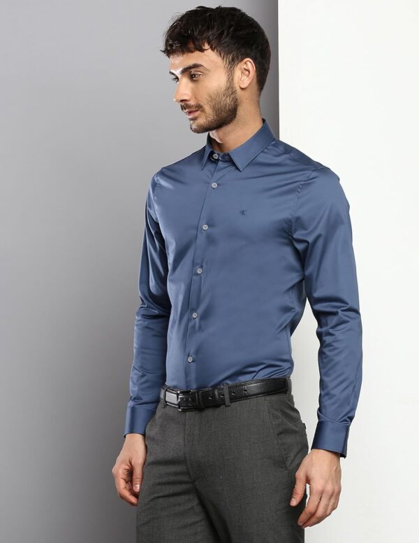 Calvin Klein Department1070 Solid Slim Fit Shirt - Image 3