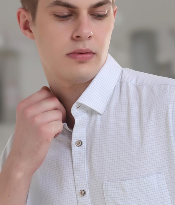 TURMS Anti Stain Men's Checks Shirt | Anti Odor Water Repellent | Cotton Full Sleeves | Available in Plus Sizes, Multiple Colors & Patterns - Image 6
