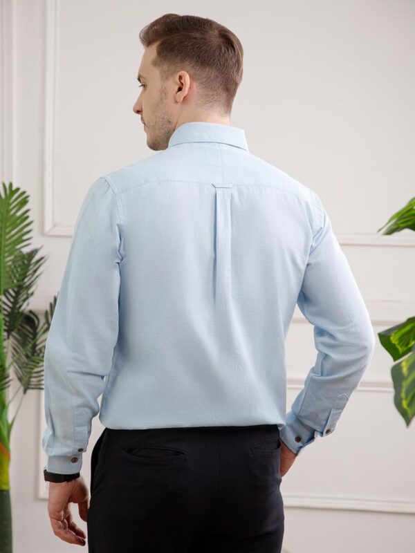 THE FORMAL CLUB Men's Breeze Full Sleeve Cotton Linen Shirt for Men in Smart Fit - Image 3