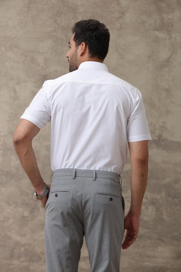 Ramraj Cotton Pack of 2 Solid Half Sleeve Regular fit Regular Collar Trending Formal Shirt for Men - Image 3