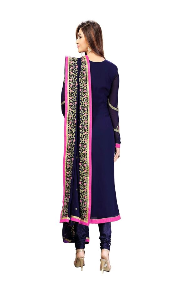 TRENDMALLS Women's Georgette Embroidery Salwar Suit Set Kurta Pant with Dupatta - Image 2
