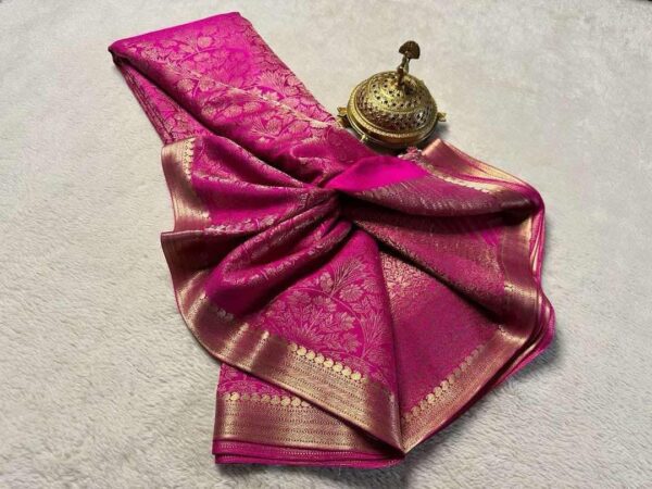 Shree Silk Mills Every Occasion Lightweight Brocade Mysore Silk Saree - Image 2