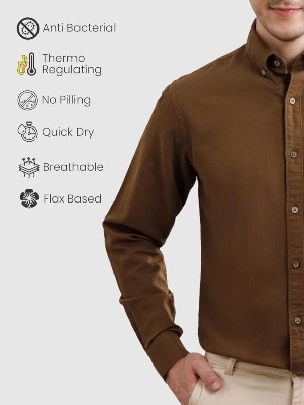 THE FORMAL CLUB Men's Breeze Full Sleeve Cotton Linen Shirt for Men in Smart Fit - Image 6