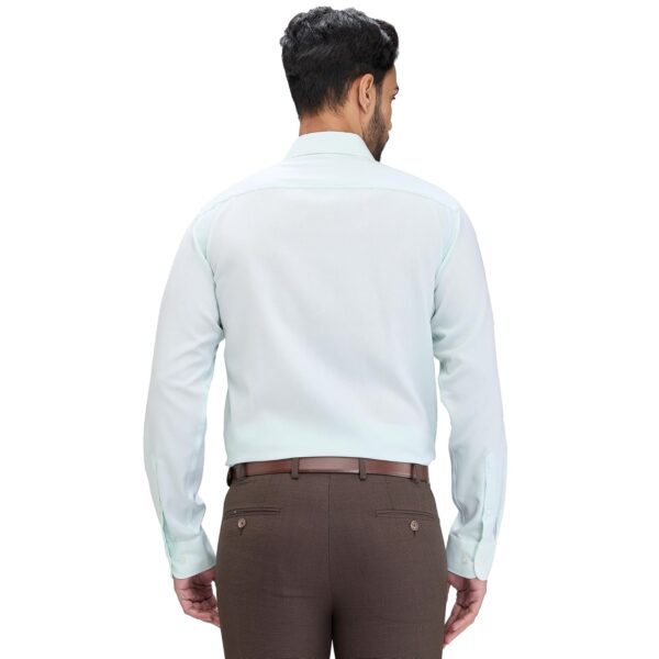 Park Avenue Men Regular Fit Structure Pattern Pure Cotton Ainsley Collar Full Sleeve Formal Shirt - Image 4