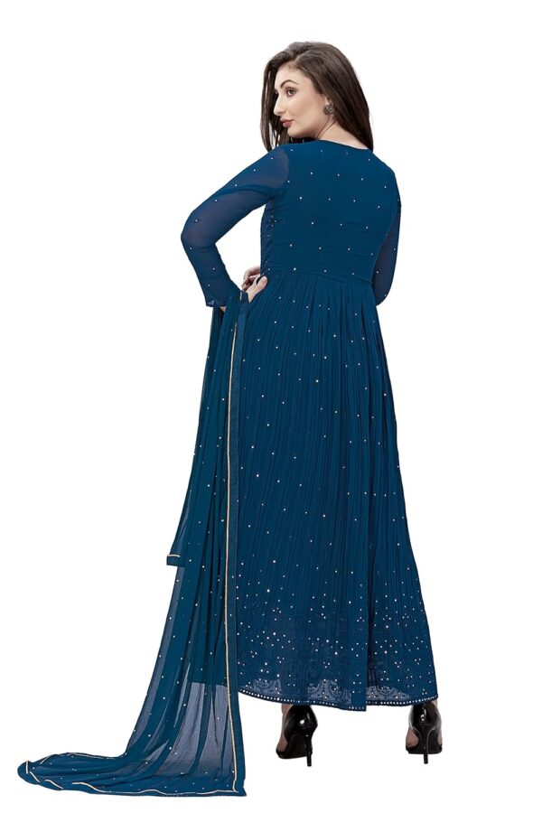 TRENDMALLS Women's Georgette Embroidery Salwar Suit Anarkali Kurta Set with Dupatta - Image 2