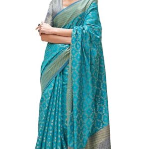 SWORNOF Women's Patola Silk Saree With Unstitched Boluse Piece