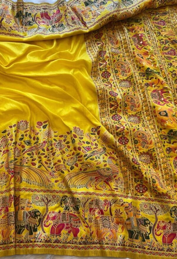 SWORNOF Women's Patola Silk Saree With Unstitched Boluse Piece - Image 2