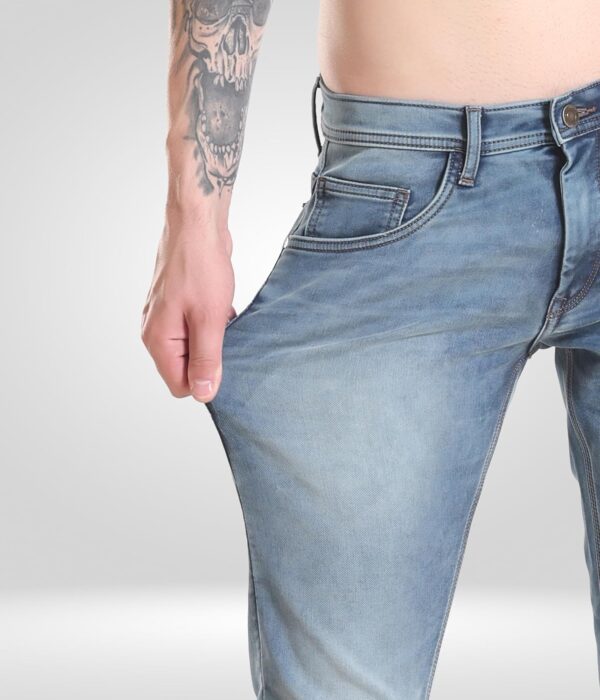 TURMS Men's Cool Tech Jeans All Degree Anti Odor UV Protectant Travel Edition Mid Rise Denim Pants | Stretchable Comfort Cotton Rich - Image 5
