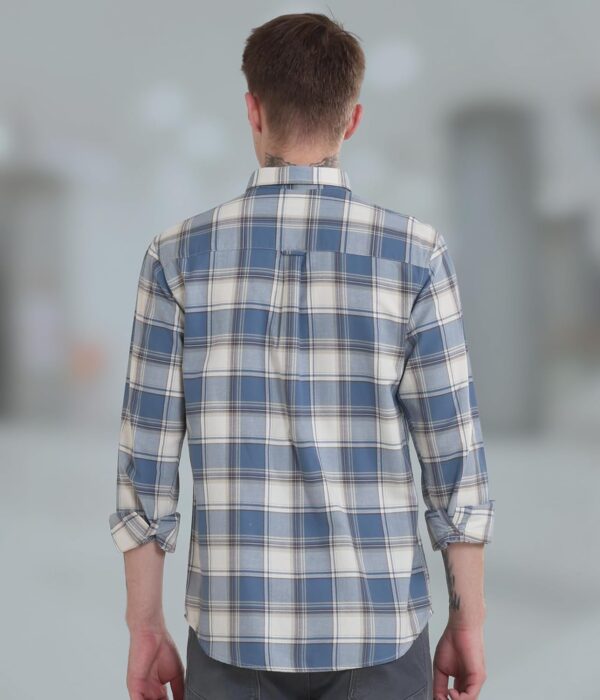 TURMS Anti Stain Men's Checks Shirt | Anti Odor Water Repellent | Cotton Full Sleeves | Available in Plus Sizes, Multiple Colors & Patterns - Image 5