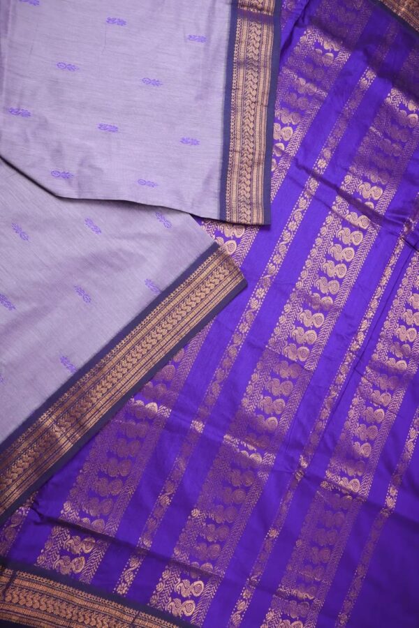 ILAIYAAL CLOTHINGS Women's Kanjivaram Cotton Silk Saree South Indian Paithani Sari | gadwal cotton sarees with Zari Border and Blouse Piece - Suitable For All Indian Occasions and Festivals 191 - Image 2