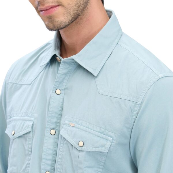 Spykar Men's Cotton Blend Full Sleeve Slim Fit Solid Shirt - Image 5