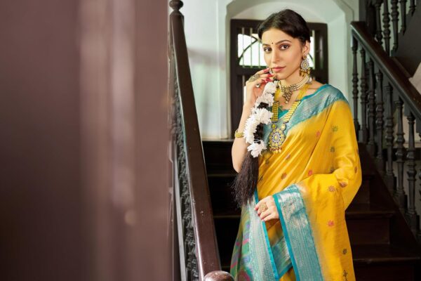 SWORNOF Women's Tussar Raw Silk With Tassels|sarees for women|sarees for women|jute silk sarees|tussar silk saree for women|banarasi silk saree for festival - Image 5