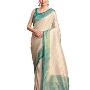Monjolika Fashion Women's Kanjivaram Silk Mesmerizing Saree for Every Celebrations Comes With Unstitched Blouse Piece