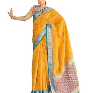 SWORNOF Women's Tussar Raw Silk With Tassels|sarees for women|sarees for women|jute silk sarees|tussar silk saree for women|banarasi silk saree for festival