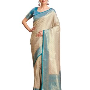 Monjolika Fashion Women's Kanjivaram Silk Mesmerizing Saree for Every Celebrations Comes With Unstitched Blouse Piece