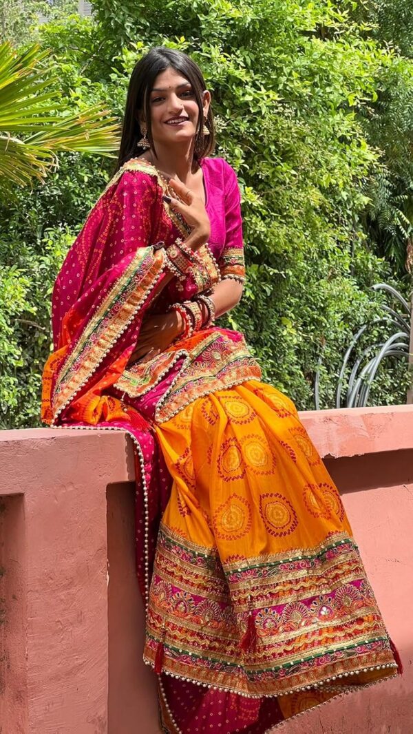 arriva fab Women's Soft Pure Chiffon With Colourful Embroidery Heavy Lace Saree With Unstitched Blouse - Image 4