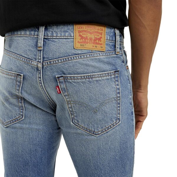 Levi's Men's 511 Light Blue Slim Fit Mid Rise Jeans - Image 5