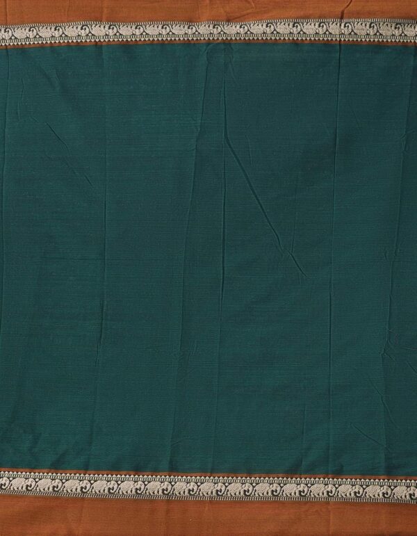 UNNATI SILKS Women Pure Handloom Narayanpet Cotton Saree with blouse piece and Tassels from the Weavers of Andhra Pradesh(UNM33759+Green+free size) - Image 4