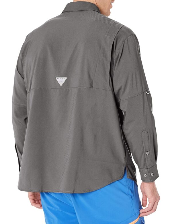 Columbia Men Grey Omni Wick Tamiami II Long Sleeve Hiking | Trekking | Camping | Safari Shirt, L - Image 2