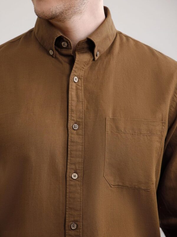 THE FORMAL CLUB Men's Breeze Full Sleeve Cotton Linen Shirt for Men in Smart Fit - Image 4