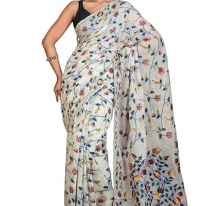 Bengal looms India Tantuja Inspired Traditional Karat Nakshi Work Soft Jamdani Saree