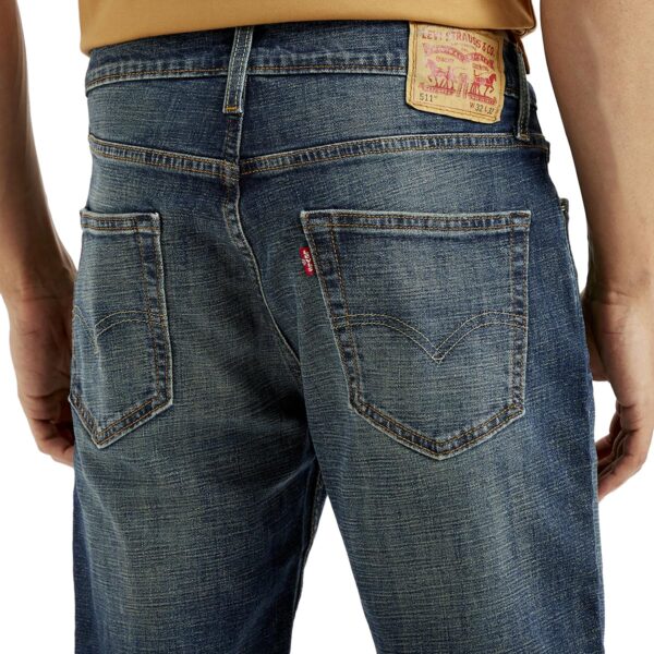 Levi's Men's 511 Dark Blue Slim Fit Mid Rise Jeans - Image 5