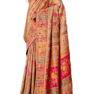 SWORNOF Women's kanjivaram banarasi silk saree for Patola festival Wedding silk with rich pallu Design sarees for women with blouse piece