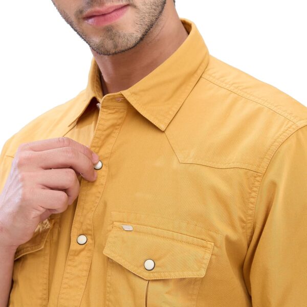Spykar Men's Cotton Blend Full Sleeve Slim Fit Solid Shirt - Image 5