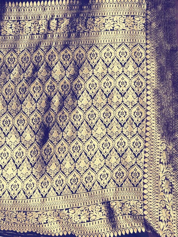 Mehrang Cotton Banarasi Silk Saree for Women With Unstitched Blouse Piece - Image 5
