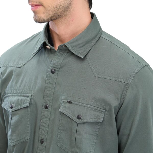 Spykar Men's Cotton Blend Full Sleeve Slim Fit Solid Shirt - Image 5